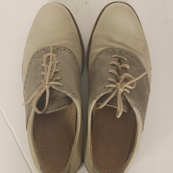 Cole Haan G2 Leather & Suede Saddle Oxford Shoes 10 - Picture 9 of 9